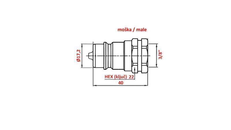 RYCHLOUPÍNACÍ TRAKTOR MUŽ 3/8