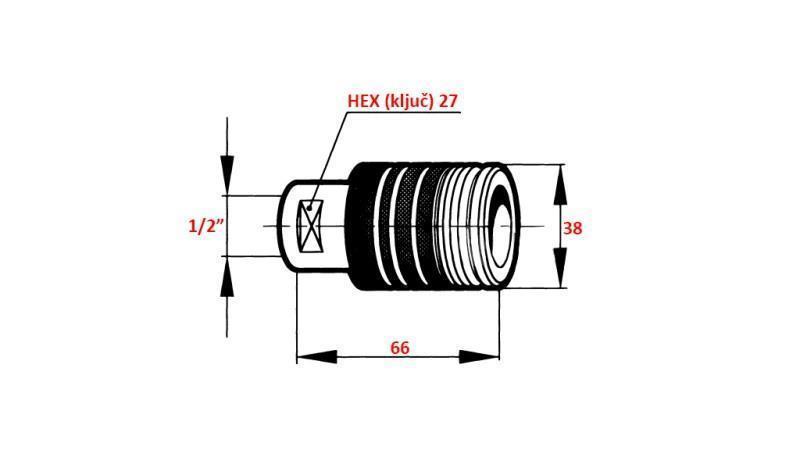 RYCHLOPŘIPOJENÍ TRAKTOR ŽENSKÝ PUSH - PULL 1/2