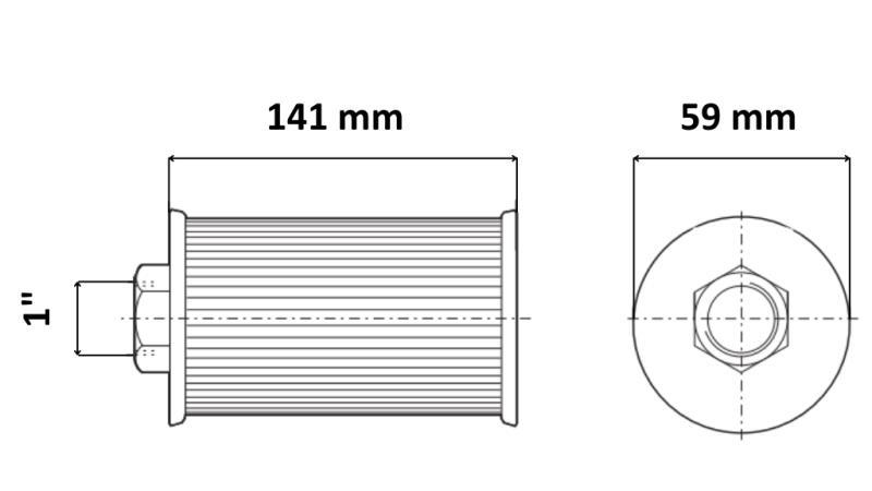 HYDRAULIC SUCTION FILTER METAL 1 - 45 LIT