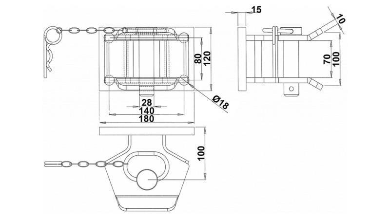 MONTÁŽNÍ SPOJENÍ POLOKRUHOVÉ FIXNÍ DGM-806-B