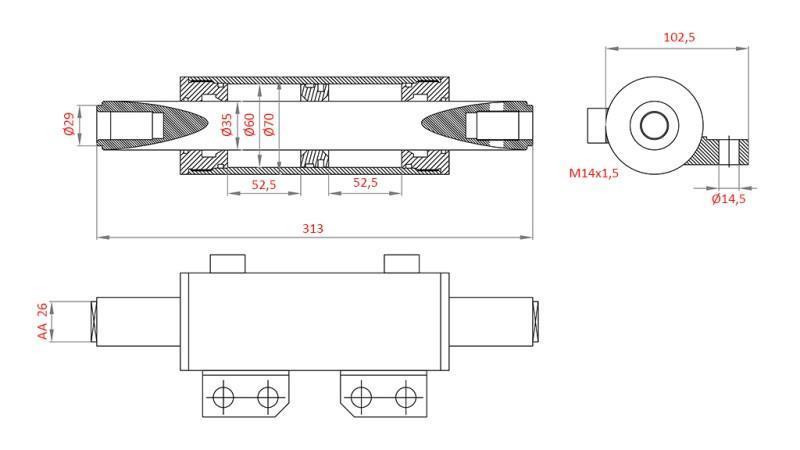 HYDRAULICKÝ ŘÍDÍCÍ CYLINDR MF 0013901U1