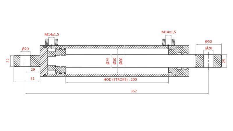 HYDRAULICKÝ ŘÍDICÍ CYLINDR STEJNÝ OEM-264.6342.4/11