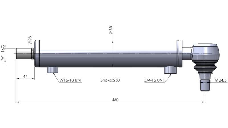 HYDRAULICKÝ ŘÍDÍCÍ CYLINDR CASE OEM-231008A1