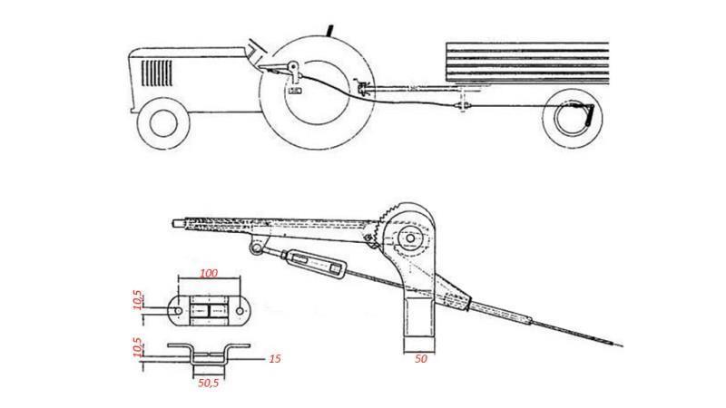PULL HANDLE FOR TRAILER HAND BRAKE