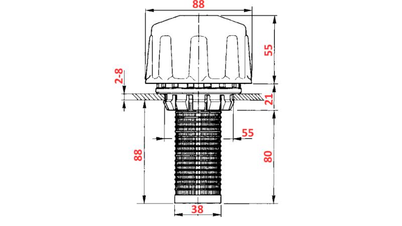HYDRAULIC FILLER FILTER PVC LARGE