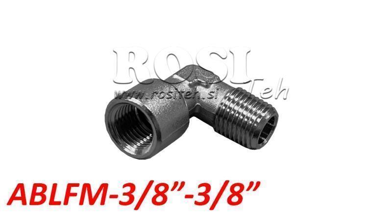 PNEUMATICKÝ KLASICKÝ ÚHEL KONEKTOR ABLFM-038-038