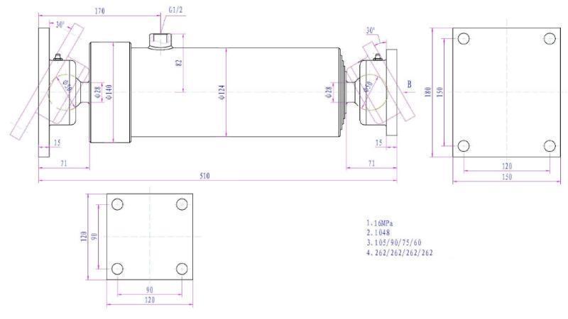 TELESKOPICKÝ VÁLEC 4 PRODLOUŽENÍ  1050MM K4B-10T