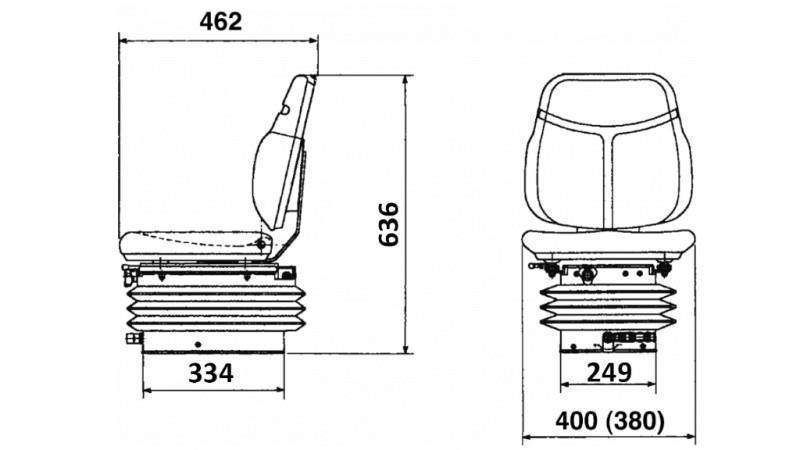 TRACTOR SEAT AIR SUSPENSION FABRIC