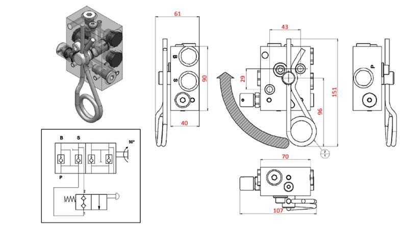 HYDRAULICKÝ BRZDOVÝ VENTIL - PRO PŘÍVĚS TS 04.726.A