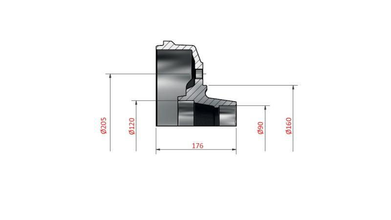 BRZDOVÝ BUBEN 090-120 300X060 PRO NÁPRAVU 1600-1800-2000mm