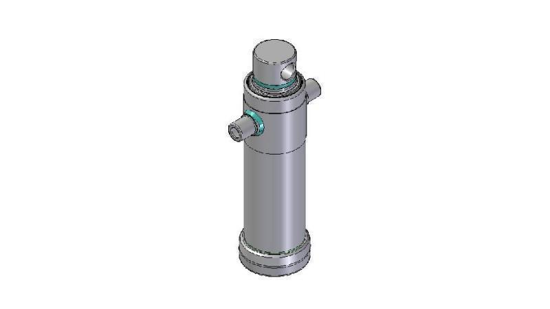 4023F -TELESCOPICKÝ CYLINDR STANDARD/DÍRA 2 STUPNĚ ZDVIH 695 PRŮMĚR 124
