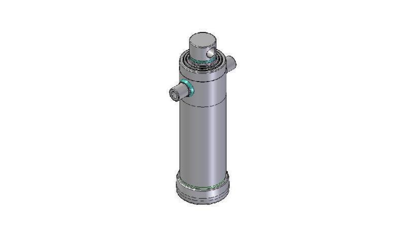 4038F -TELESCOPICKÝ CYLINDR STANDARD/DÍRA 3 STUPNĚ ZDVIH 1483 PRŮMĚR 152