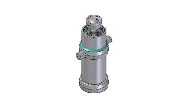 4045S -TELESCOPIC ZYLINDER STANDARD/KUGEL 4 STUFEN HUB 1490 DURCHMESSER 170