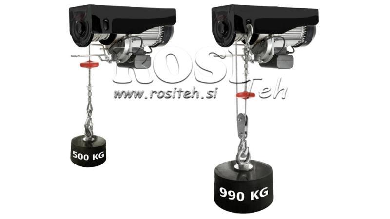 230 V ELEKTRICKÝ VYŤAH DWI 500/990 KG