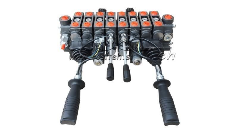 HYDRAULICKÝ VENTIL HIAB 8xPC70   2x JOYSTICK - ELEKTRICKÉ OVLÁDÁNÍ 12V