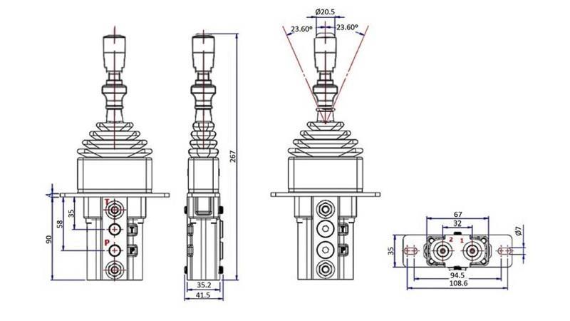 HYDRAULICKÝ JOYSTICK S ZÁMKEM