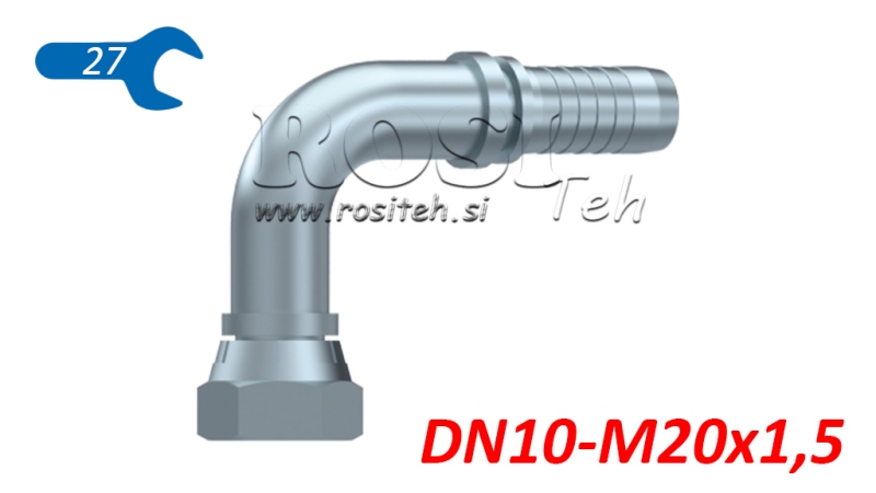 HYDRAULICKÝ BSP ŽENSKÝ ELBOW 90° DN10-M20X1,5
