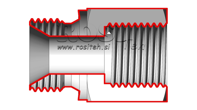HYDRAULICKÝ ADAPTÉR MUŽSKÝ-ŽENSKÝ 3/8-16X1,5