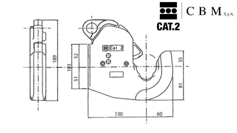 automatický hák pro přepravu hydrauliky kategorie 2