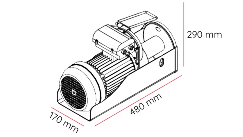 ELEKTRICKÝ VÁLEC 230 V DWI 500/990 kg