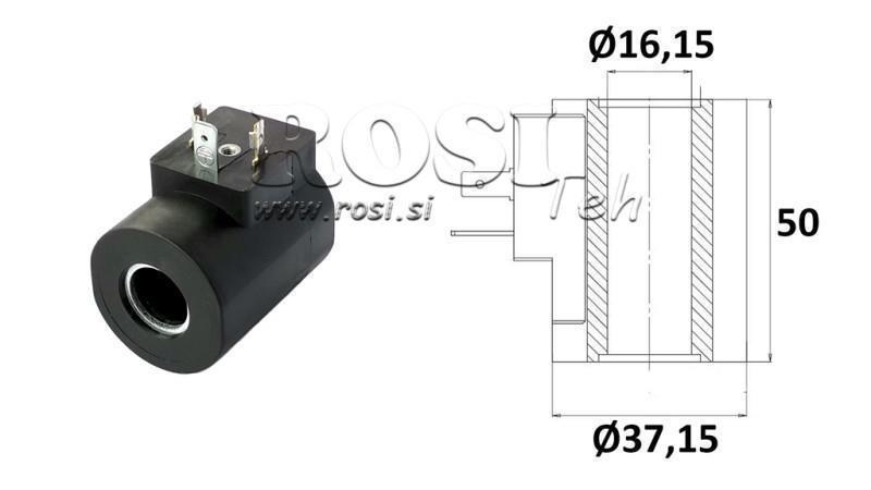ELECTROMAGNETIC COIL 230VAC - SAE10 - fi 16.15mm-50mm 26W