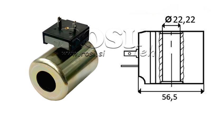 ELEKTROMAGNETICKÁ CÍVKA 12V DC - CB14 - fi 22.22mm-59mm 30W IP65