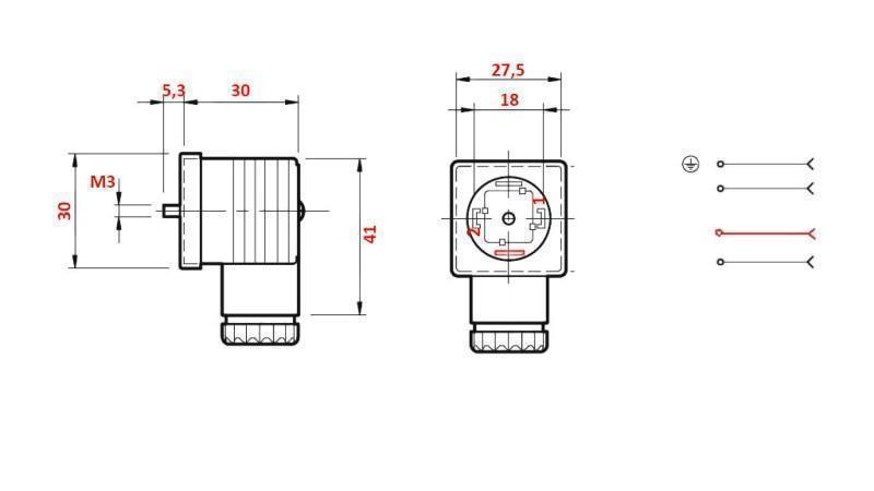 ELECTRICAL CONNECTOR -GRAY-