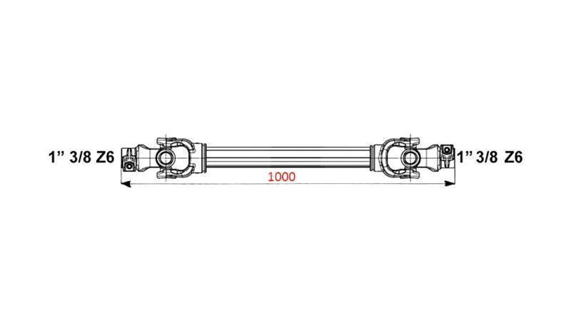 CE HOMOLOGOVANÝ KARDANOVÝ HŘÍDEL profi line CAT.6 délka 1000mm