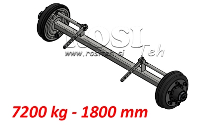 NÁPRAVA PRO PŘÍVĚS 7200 KG S BRZDAMI (1800 MM)