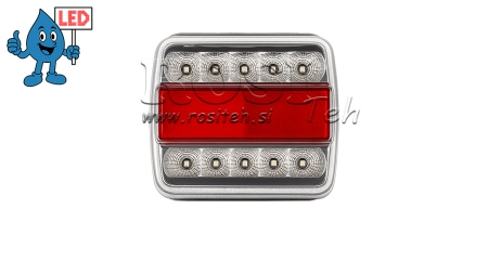 LED RÜCKLAMPE FÜR ANHÄNGER KOBINIERT - 4 FUNKTIONEN 12 V WEIS
