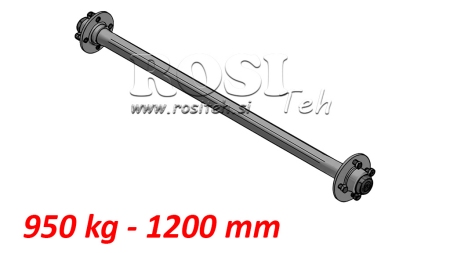 NÁPRAVA PRO PŘÍVĚS 950 KG BEZ BRZDY (1200 MM)