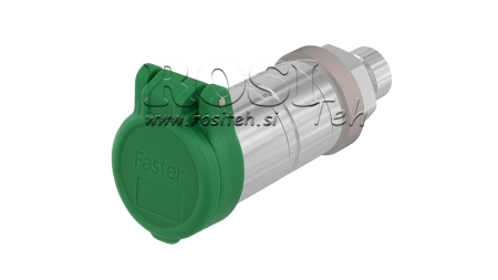 ZELENÝ OCHRANNÝ KRYT PVC ŽENSKÁ RYCHLOUPÍNACÍ KONEKTOR PUSH PULL