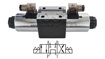 HYDRAULICKÝ ELEKTROMAGNETICKÝ VENTIL KV-4/3 CETOP 5 12/24/230V N2