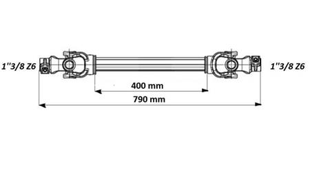 EKO KARDAN 790mm 35-60HP STANDARD - rozměry