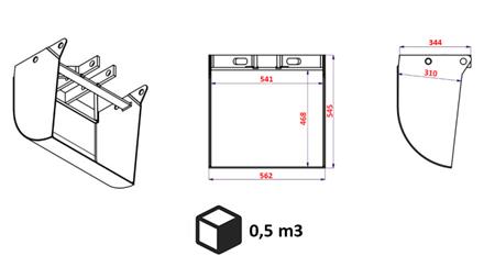 BUCKET FOR BULK CARGO (WITHOUT CYLINDER)