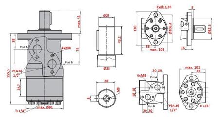 HYDRAULICKÝ MOTOR MP 200