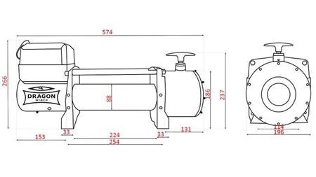 24 V ELECTRIC WINCH DWT 16000 HD - 7257 KG