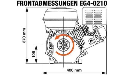 benzinový motor EG4-200cc-5.10kW-3,600 RPM-H-KW20x53-manual start