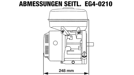 benzinový motor EG4-200cc-5.10kW-3,600 RPM-H-KW20x53-manual start