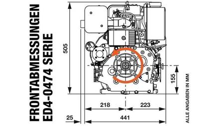 dieselový motor 474cc-8.0kW-3,600 RPM-E-KW25x88-elektrický start