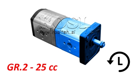 HYDRAULICKÉ PUMPA 20A25X067 PŘEDNÍ GR.2 25 CC LEVÁ