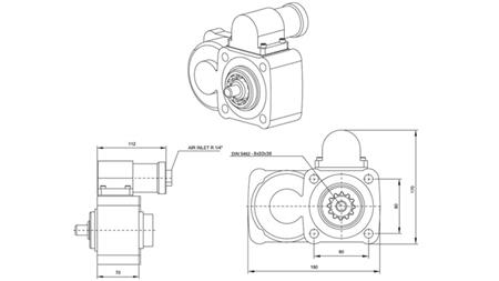 Rozměry HYDRAULICKÉHO ČERPADLA - ZF2