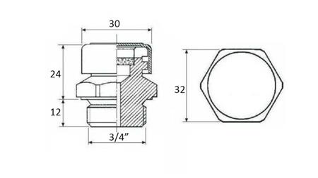 HYDRAULIC VENT FOR PTO 3/4