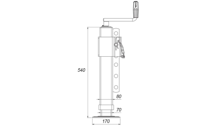 NASTAVITELNÁ ŠROUBOVÁ PODPĚRA NOHA 380mm - 1,200kg