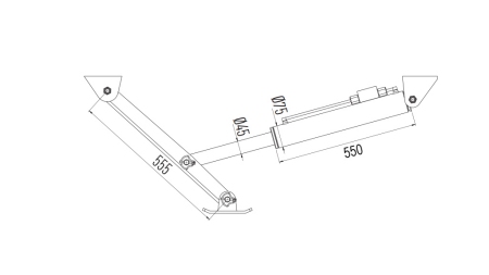 HYDRAULICKÁ NOHA BIDIREKČNÍ 380mm - 3.100kg