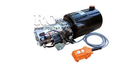 MINI HYDRAULICKÝ AGREGÁT 24V DC - 2.2kW = 2.1cc - 8 lit - jednosměrná montáž (kov)