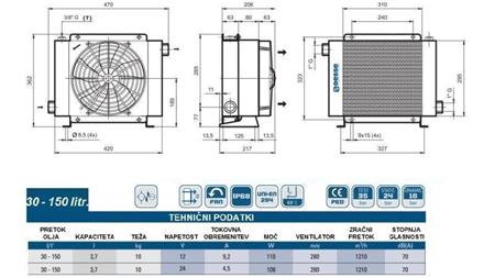 OIL COOLER DC 24V HY02404 30-150 LIT
