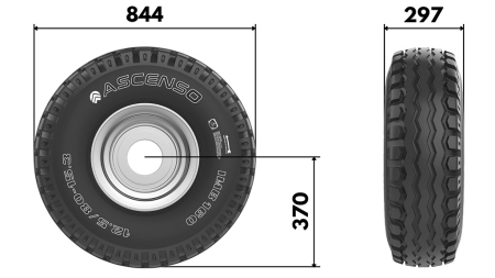 15.0/55-17 PNEUMATIKA AW909 14PL S RÁFEM 13,00X17