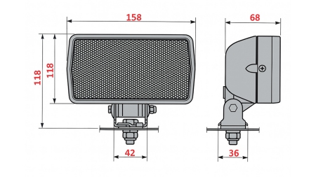TRAKTOR SCHEINWERFER COBO - HALOGEN