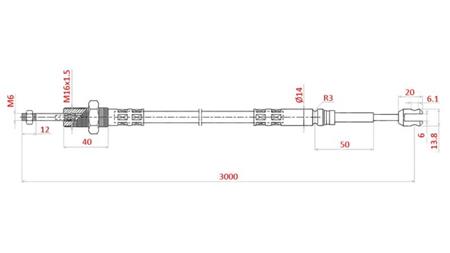 PLETENEC L=3000 - vidlic